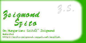 zsigmond szito business card